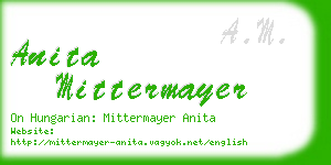 anita mittermayer business card